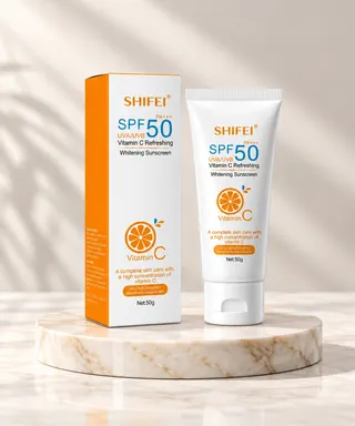 واقي شمس مبيض بفيتامين C من SHIFEI (SPF 50 - 50g)